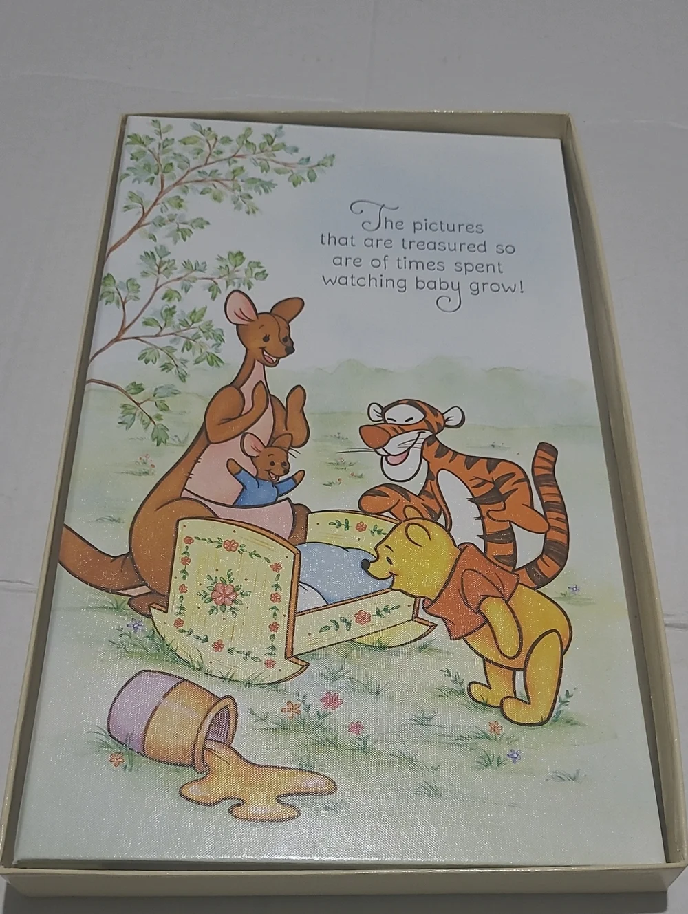 Vintage Hallmark Winnie the Pooh Photo Album Yellow and Brown W/ Green Accents